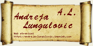 Andreja Lungulović vizit kartica